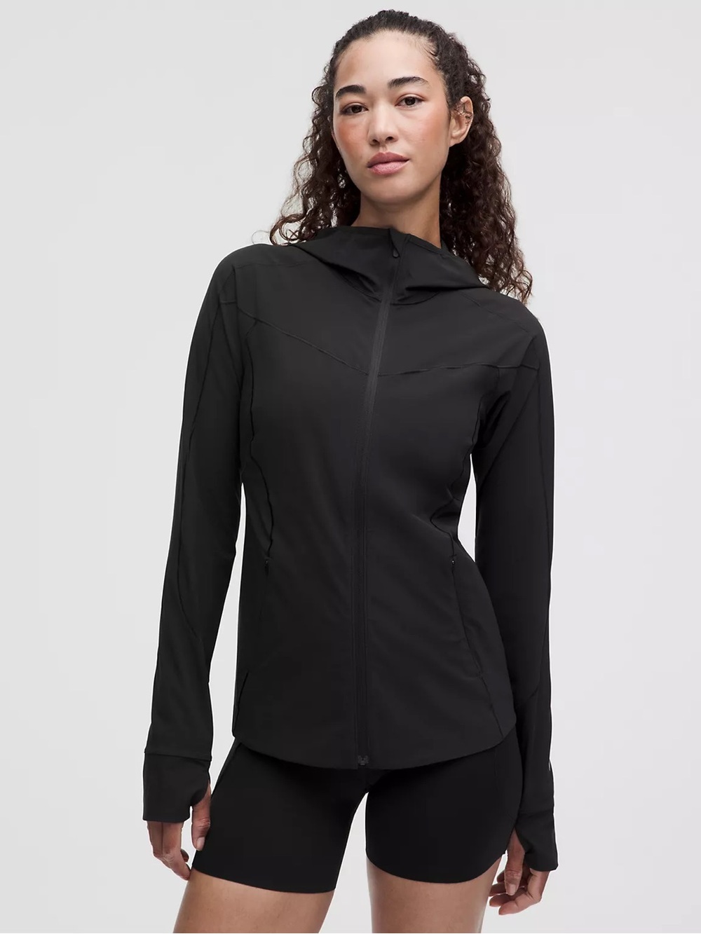 lululemon athletica Black Hooded Zip Jacket
